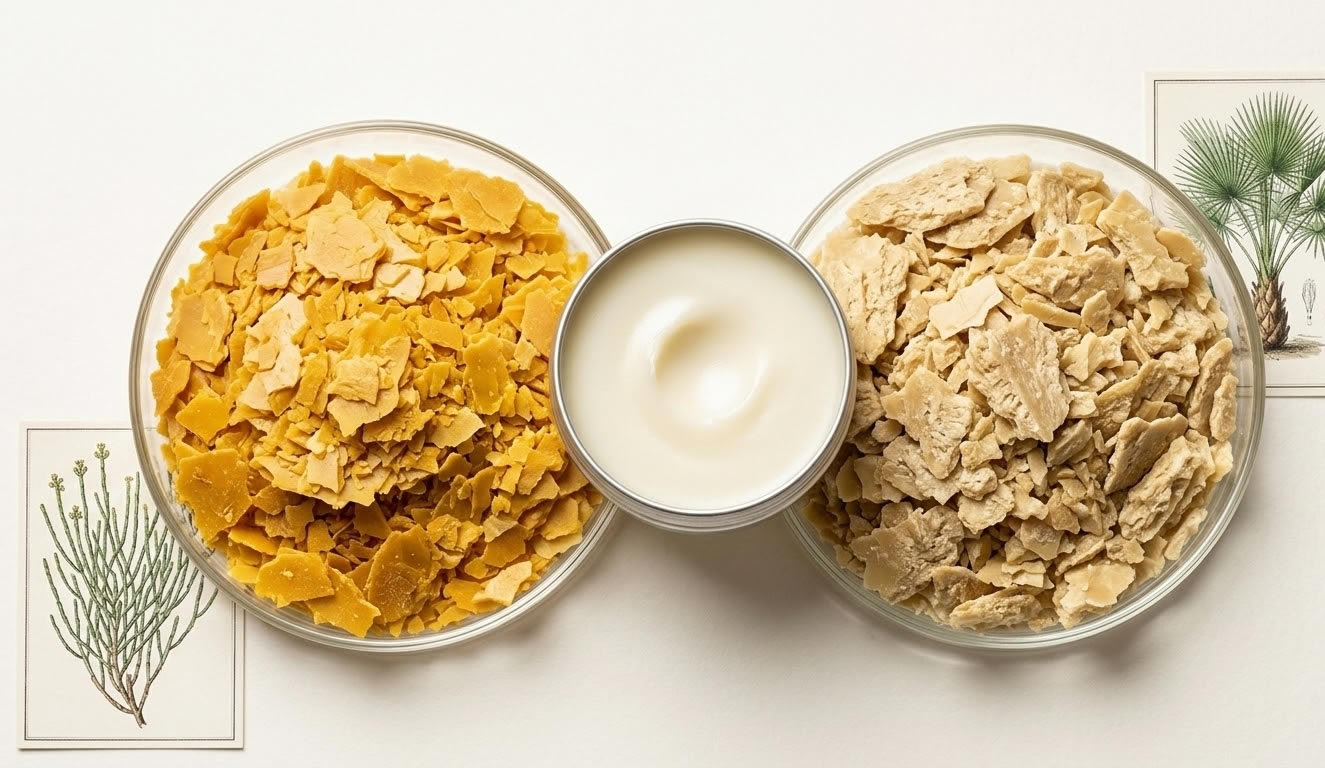 Ceras Botânicas: A Engenharia da Candelila e Carnaúba no Perfume Sólido